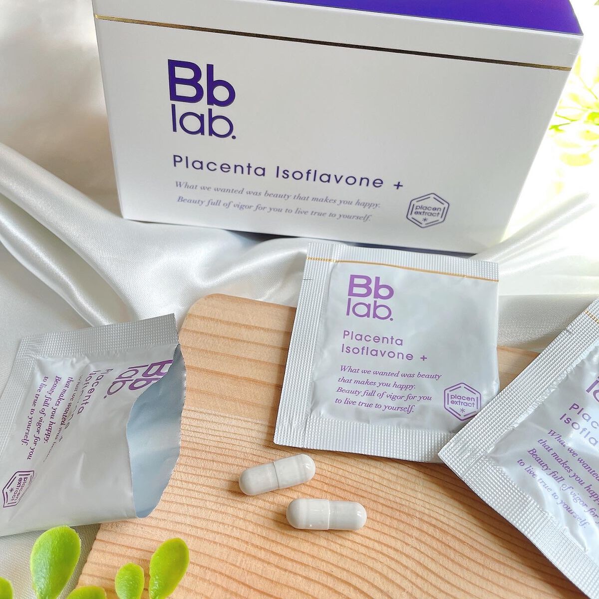 プラセンタ イソフラボン+/Bb lab./美容サプリメントを使ったクチコミ(2枚目)