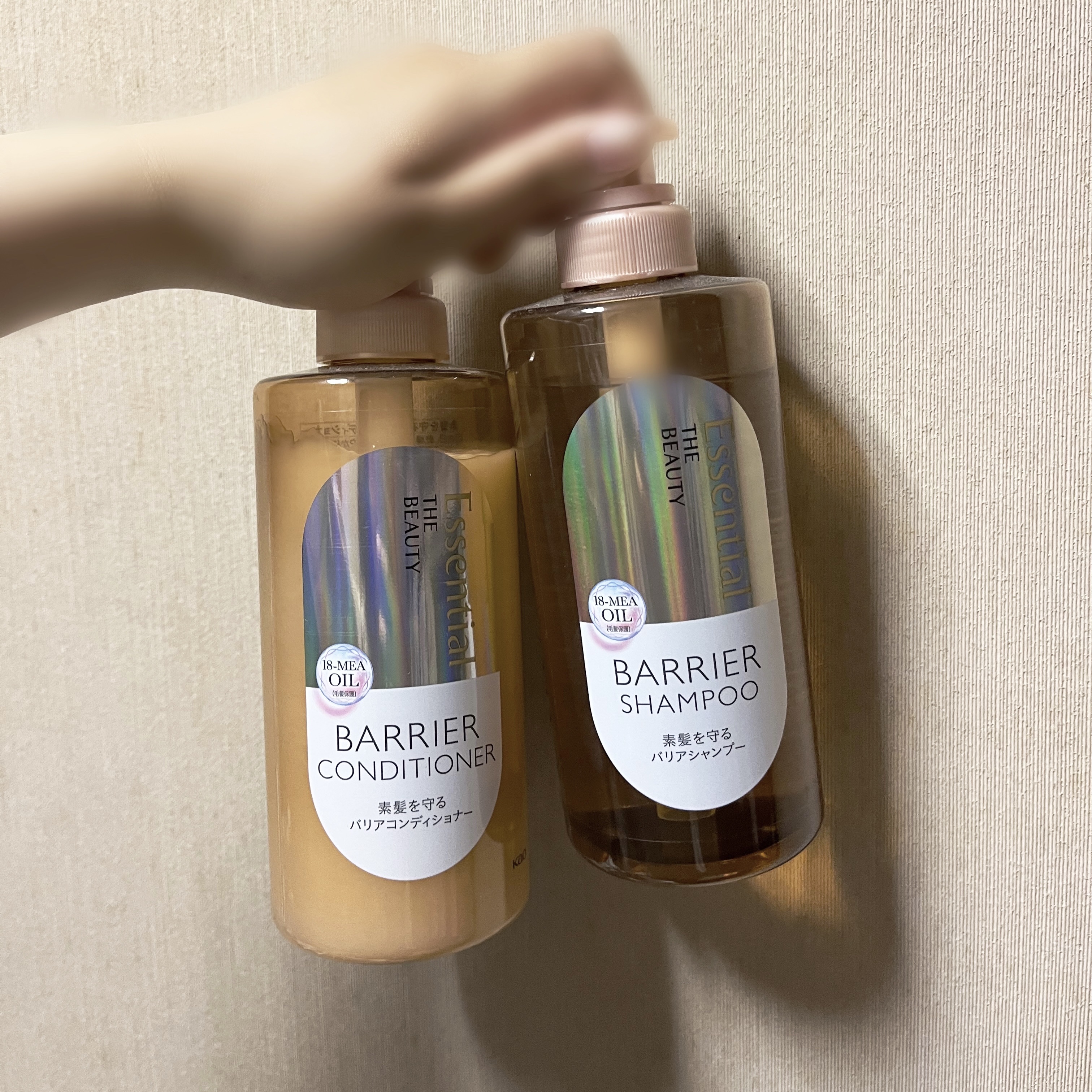 ザビューティ 髪のキメ美容素髪を守る バリアシャンプー/コンディショナー/エッセンシャル/シャンプー・コンディショナーを使ったクチコミ（1枚目）
