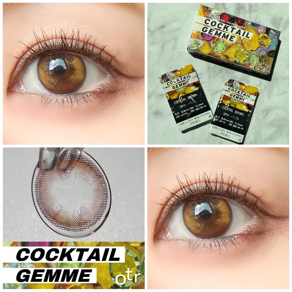 cocktail gemme/otr/カラーコンタクトレンズを使ったクチコミ(1枚目)
