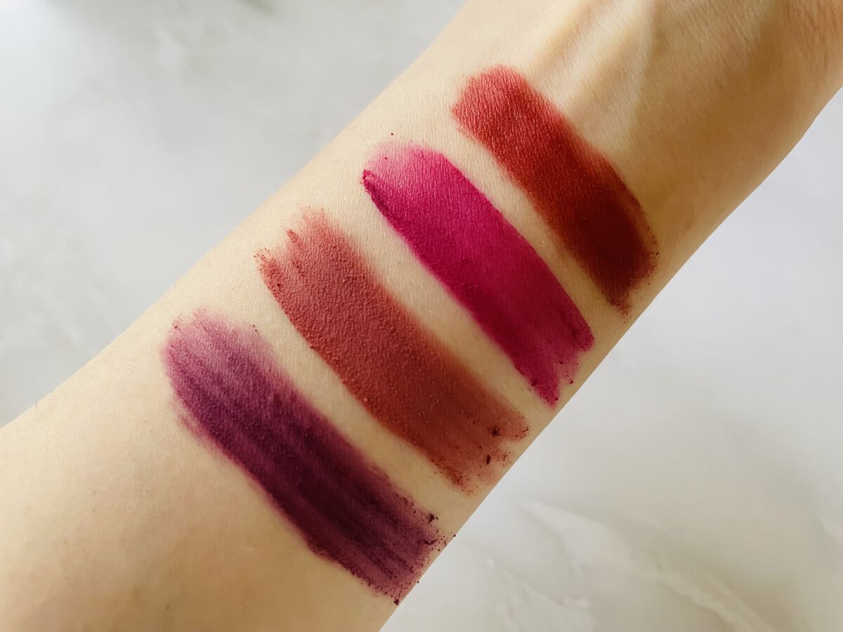 スーパーマットリップ＆チークマッド/INTO U/口紅を使ったクチコミ（3枚目）