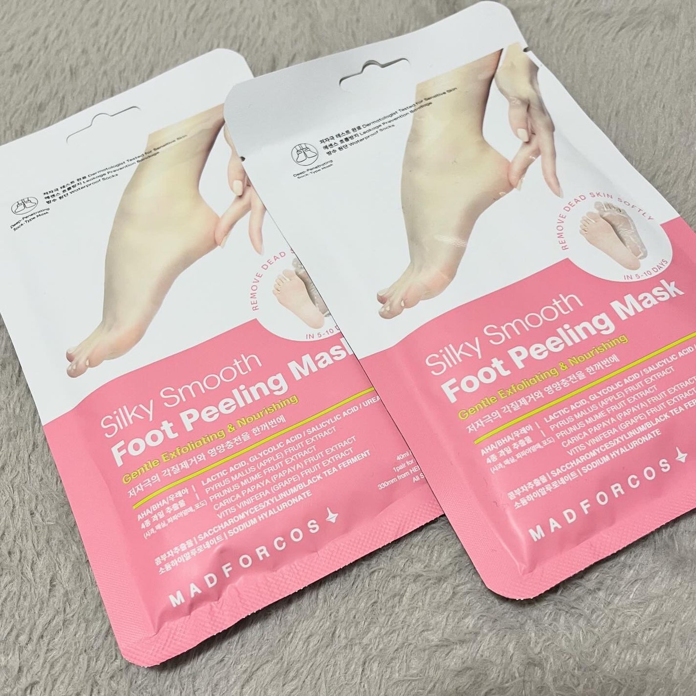 シルキースムーズフットピーリングマスク/MADFORCOS/レッグ・フットケアを使ったクチコミ(1枚目)