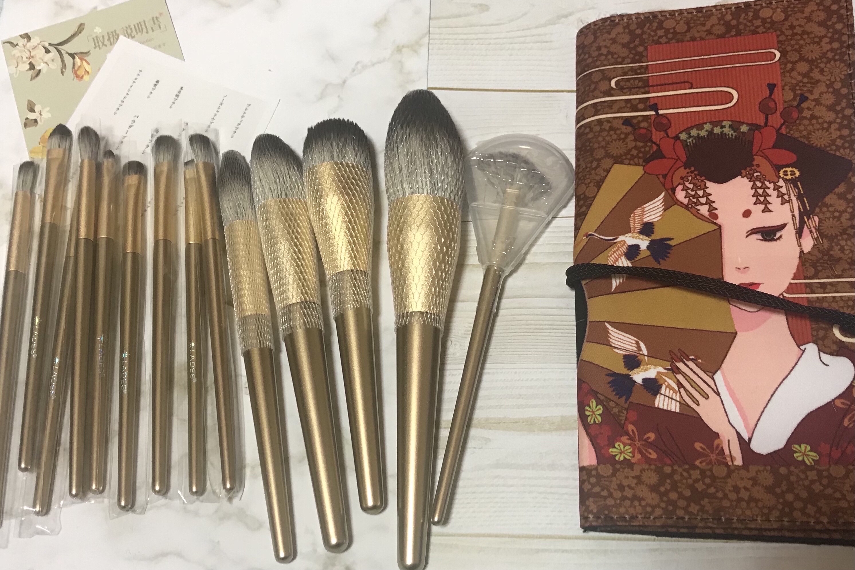 lilystar メイクブラシ 14本セット/Lily star/メイクブラシを使ったクチコミ（1枚目）