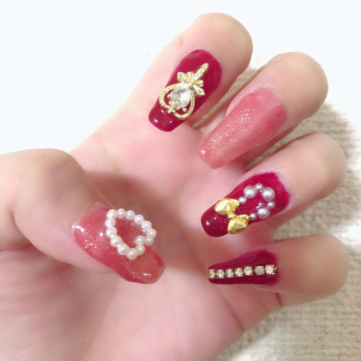 ジェルネイル（ライト対応）/セリア/ジェルネイルを使ったクチコミ（1枚目）