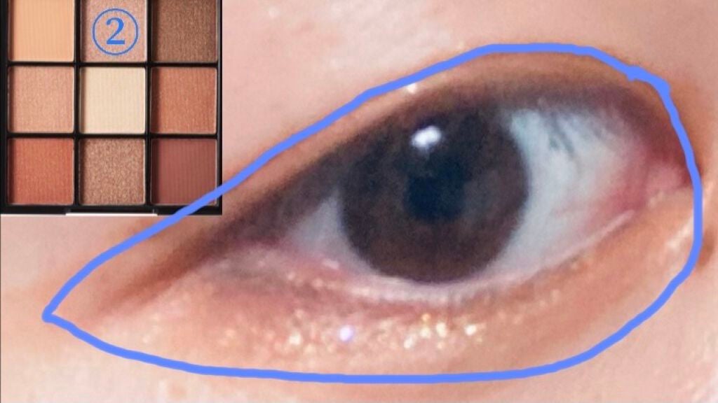 UR GLAM BLOOMING EYE COLOR PALETTE/U R GLAM/アイシャドウパレットを使ったクチコミ(4枚目)