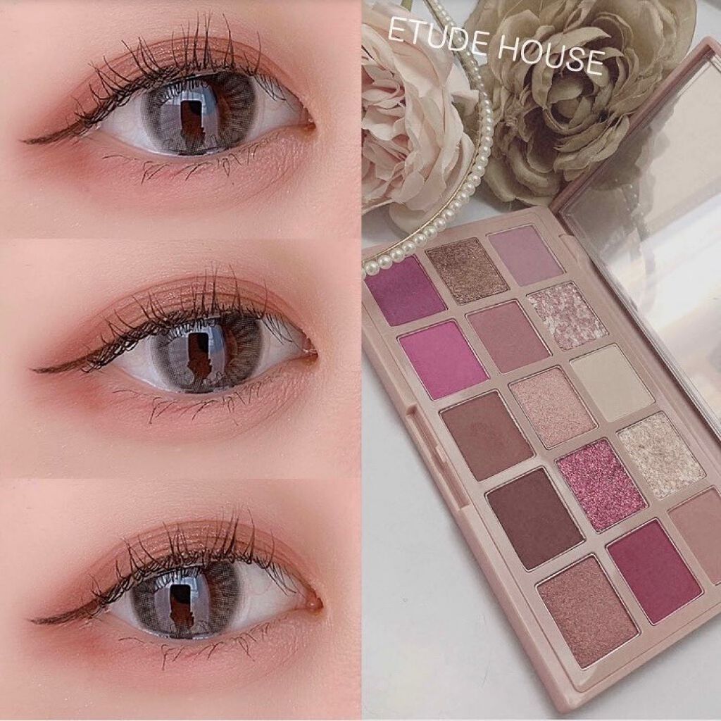 プレイカラーアイパレット ローズボム/ETUDE/アイシャドウパレットを使ったクチコミ（3枚目）