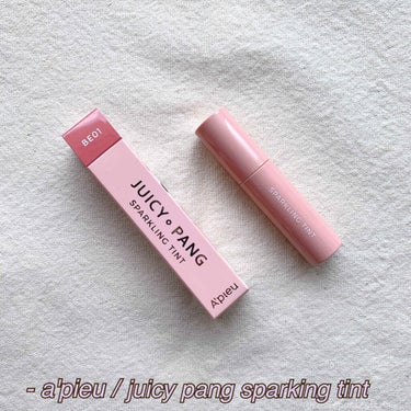 つやつや、ぷるぷる、うるうる、きらきら、が一本で叶うティント。﻿
﻿
﻿
■ A'pieu / juicy pang sparkling tint (BE01)﻿
﻿
LIPS様を通してアピュー様よりプ