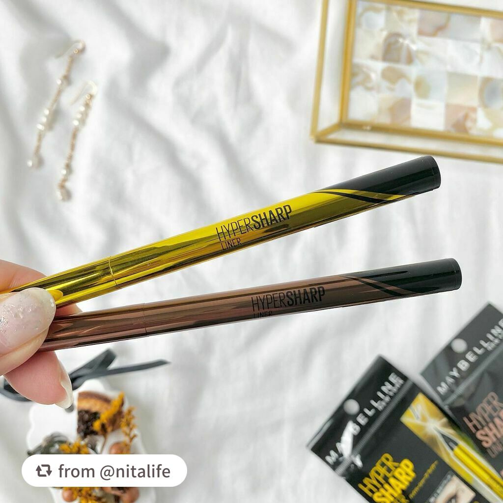 ハイパーシャープ ライナー R/MAYBELLINE NEW YORK/リキッドアイライナーを使ったクチコミ(3枚目)