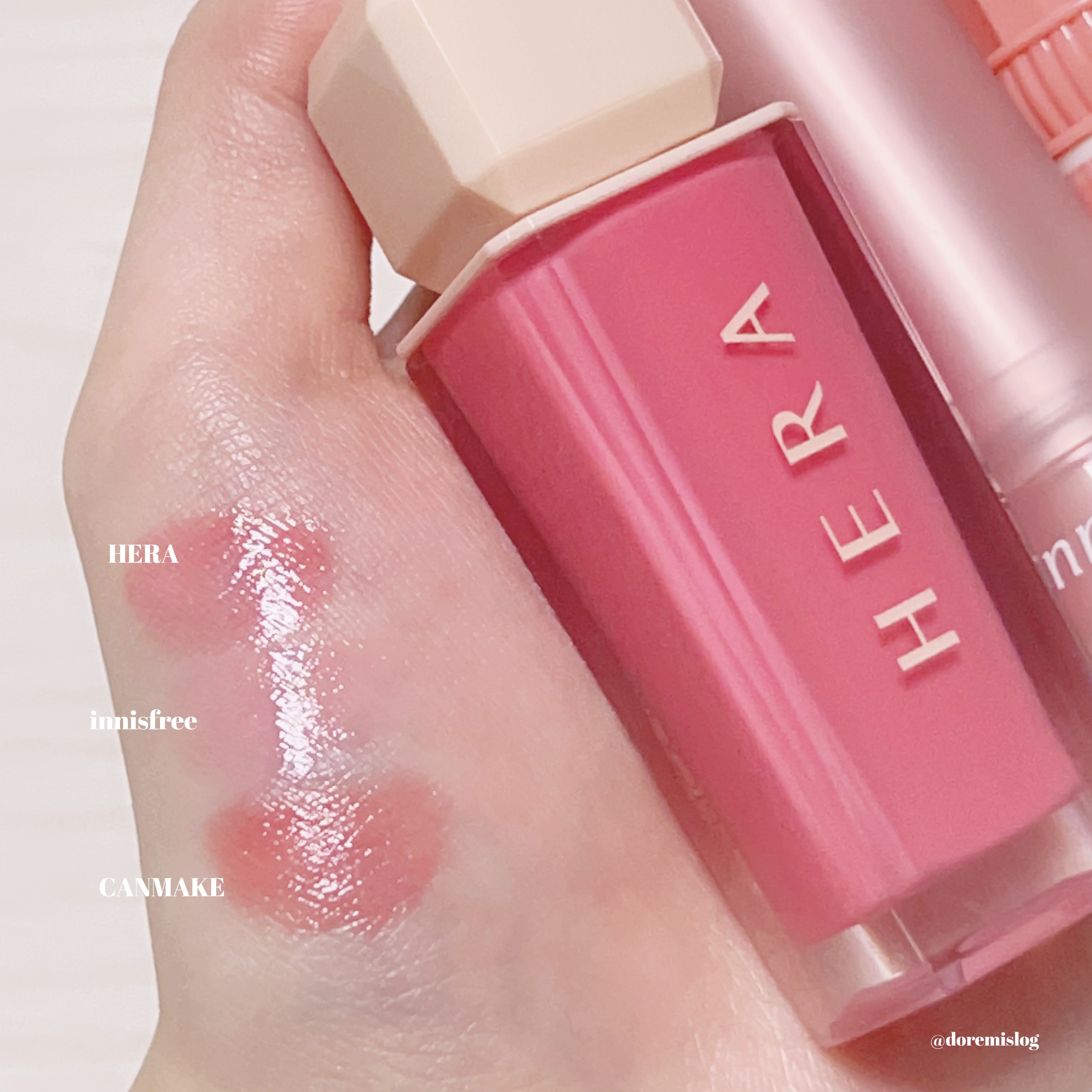 デューイティント リップバーム #1 ベビーピンク/innisfree/リップティントを使ったクチコミ（3枚目）