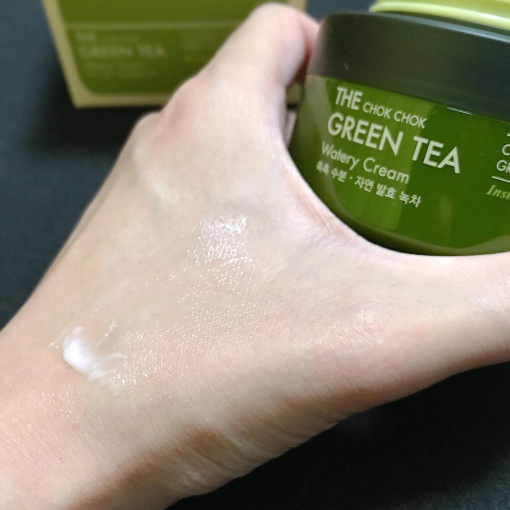 THE CHOK CHOK GREENTEA Watery Cream/TONYMOLY/フェイスクリームを使ったクチコミ(3枚目)