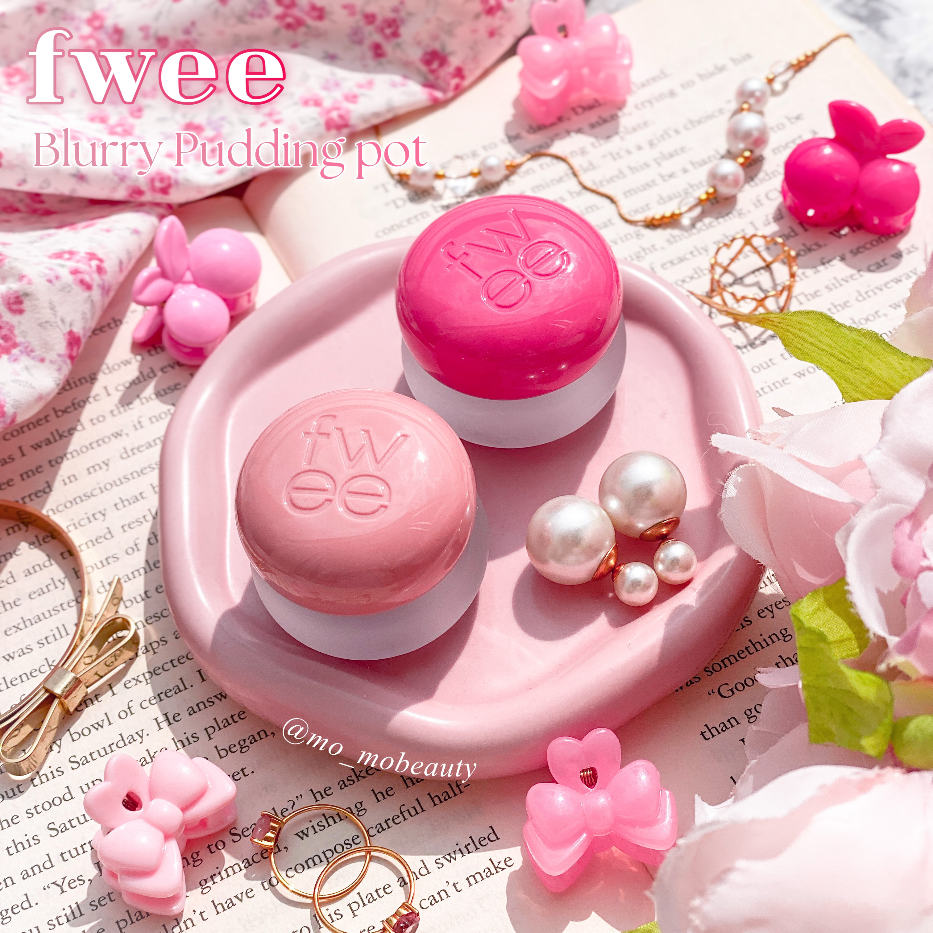 リップアンドチーク ブラーリープリンポット PK03 チェリー/fwee/口紅を使ったクチコミ（1枚目）