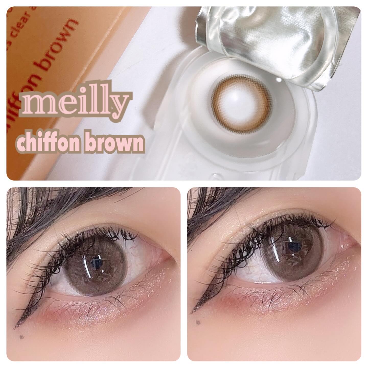 chiffon/meilly/ワンデー（１DAY）カラコンを使ったクチコミ（2枚目）