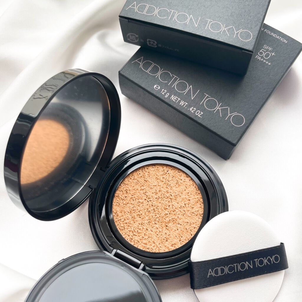 スキンリフレクト ラスティング UV クッションファンデーション クッションファンデーション パフ/ADDICTION/クッションファンデーションを使ったクチコミ（1枚目）