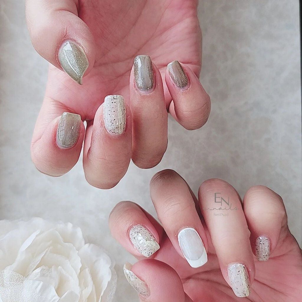 e_nails//フォロバ◎//ネイルとコスメ好きママ on LIPS 「─magnetnail──Sandynail─両手CHANGE..」(1枚目)