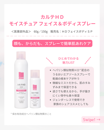 カルテHD モイスチュア フェイス&ボディスプレー/カルテHD/ミスト状化粧水を使ったクチコミ(2枚目)