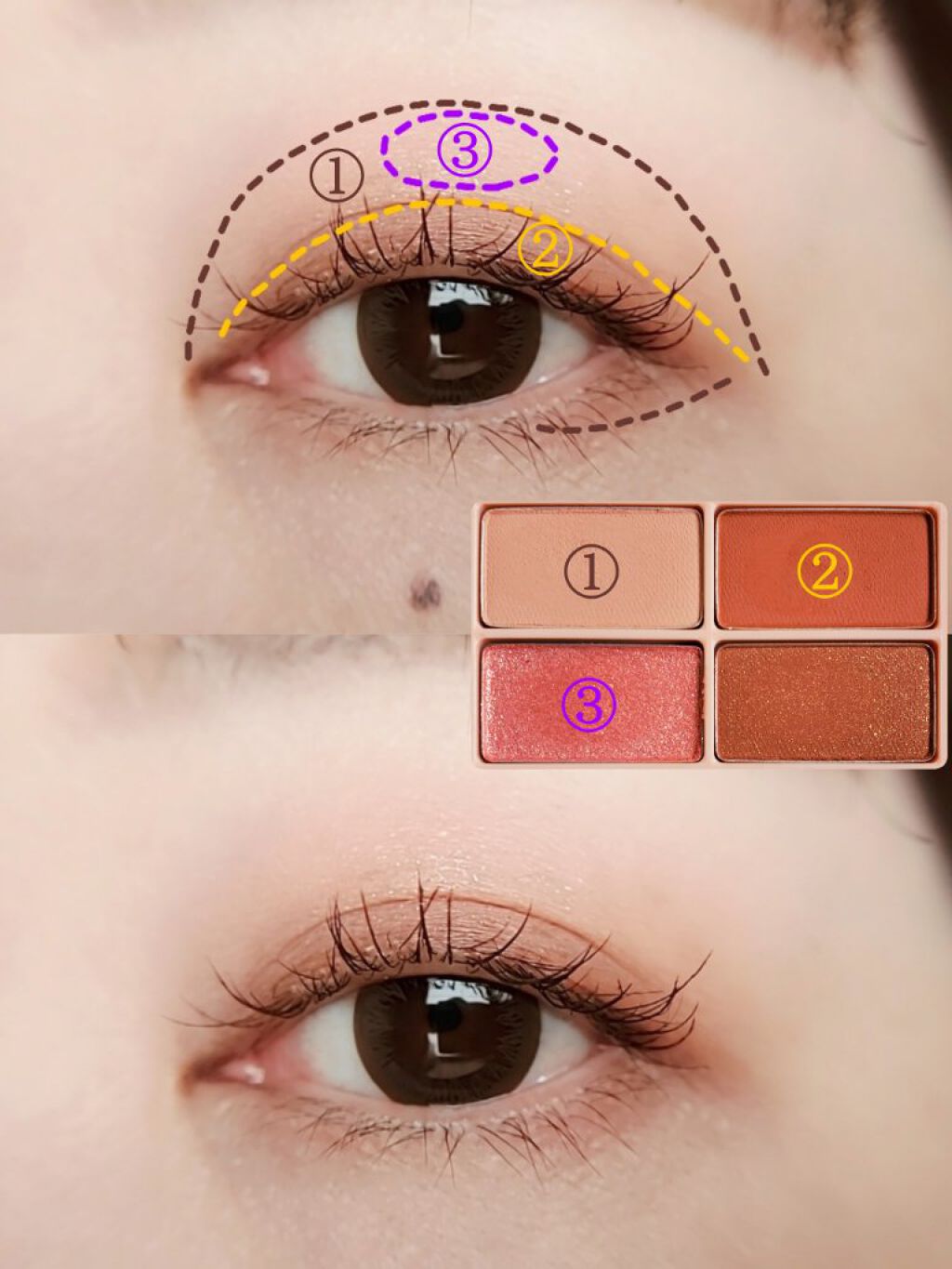 インク フィッティング カラー パレット/PERIPERA/アイシャドウパレットを使ったクチコミ（3枚目）