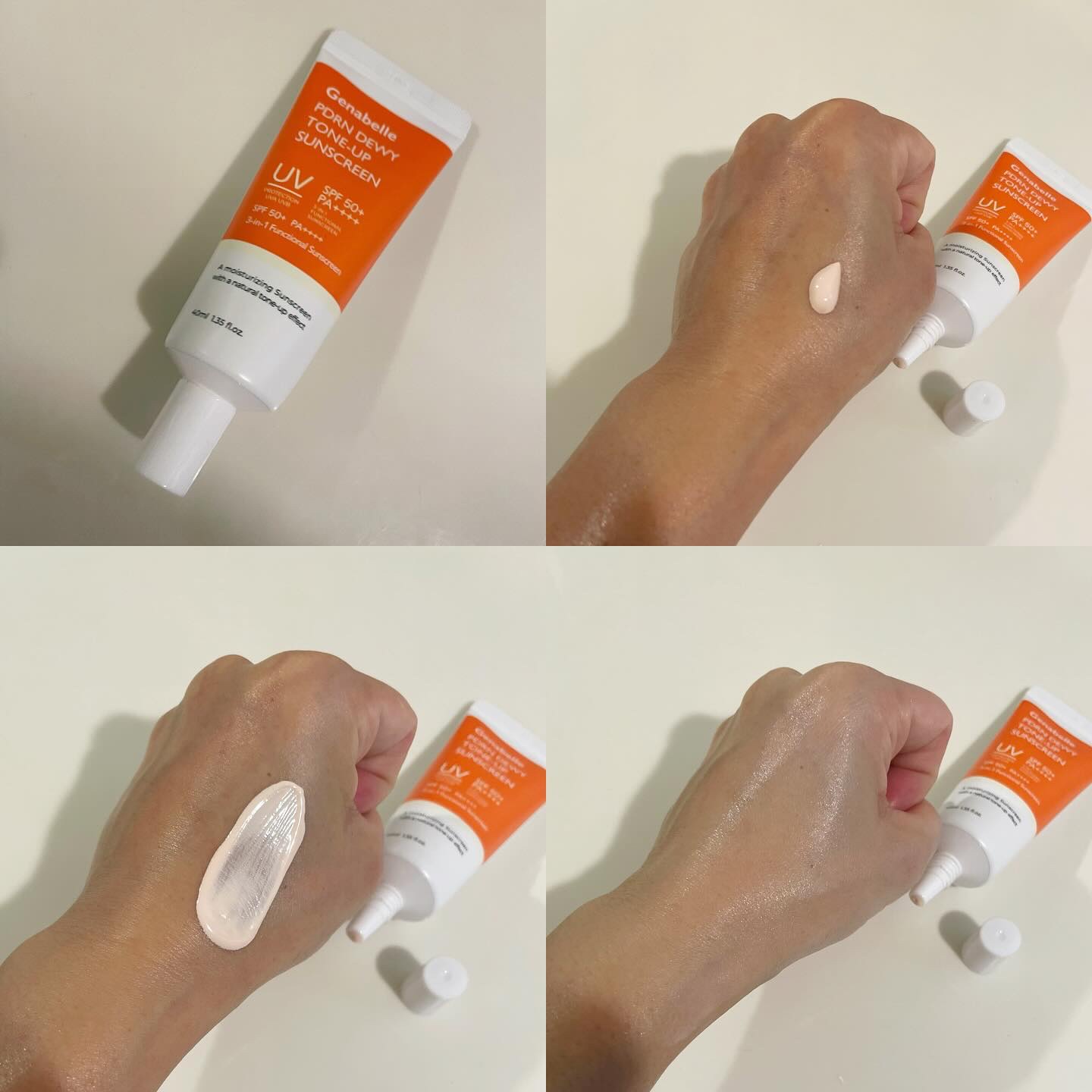 PDRNデューイートーンアップサンスクリーン/Genabelle/日焼け止めミルクを使ったクチコミ（3枚目）