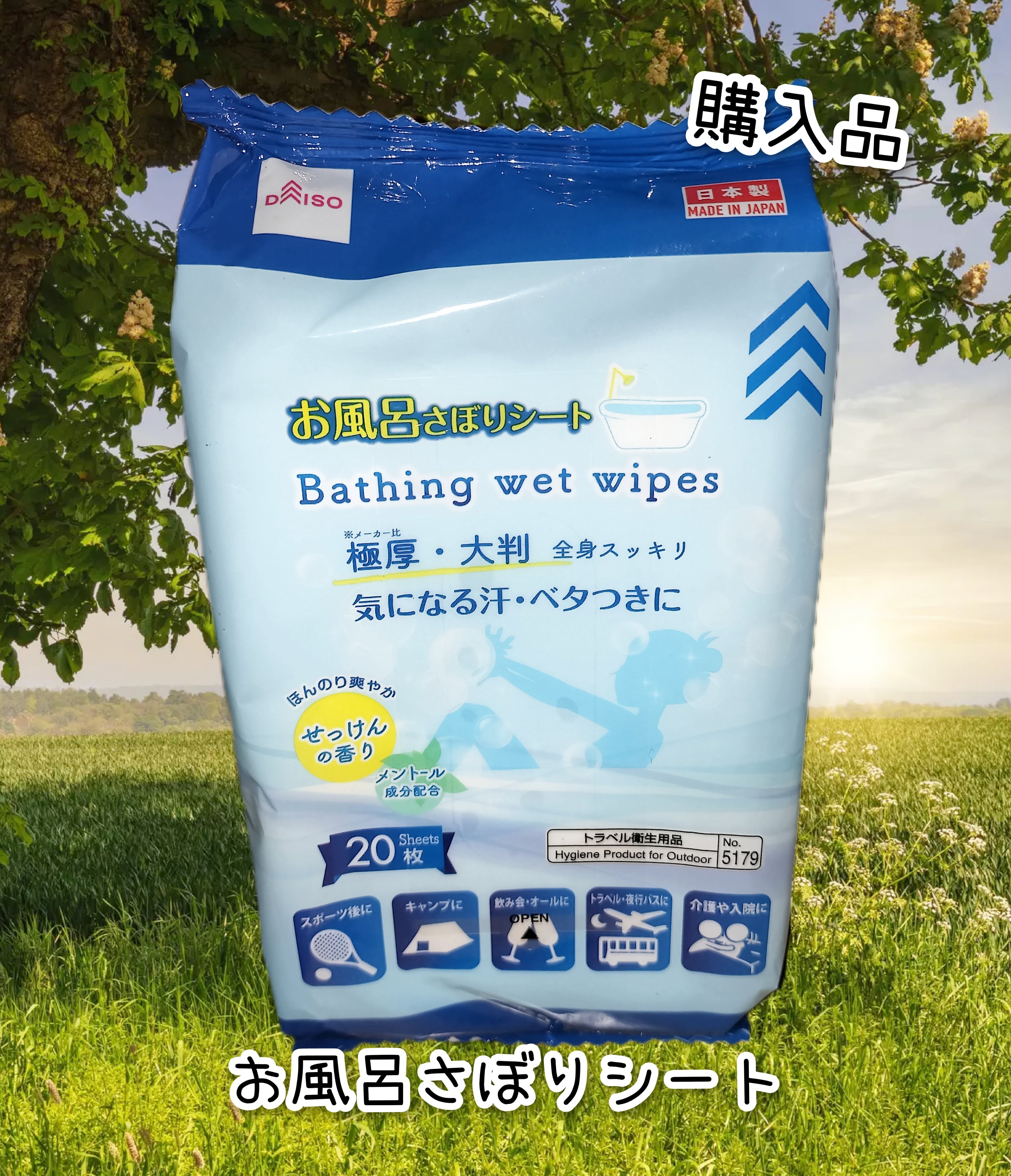 お風呂さぼりシート/DAISO/ボディシートを使ったクチコミ（1枚目）