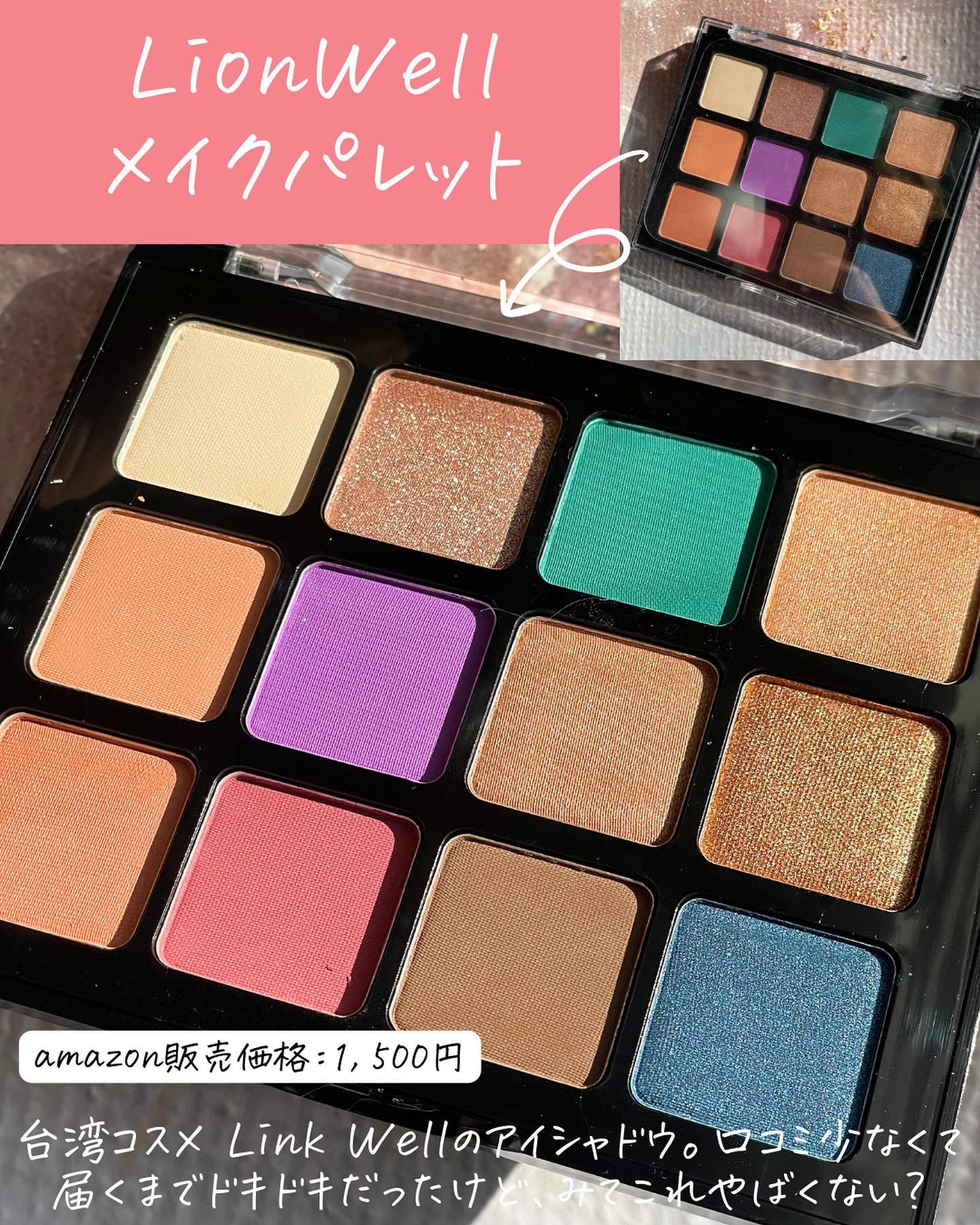 トゥエルブカラー アイシャドウ/LionWell（ライオンウェル）/アイシャドウパレットを使ったクチコミ（2枚目）