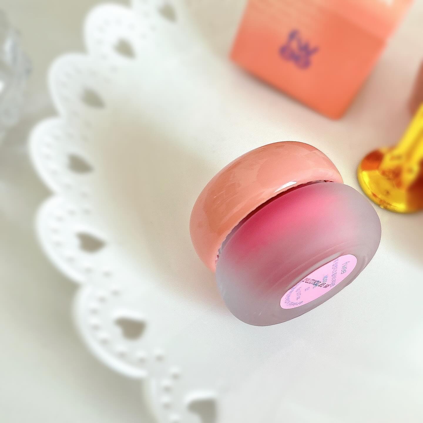 リップアンドチーク ブラーリープリンポット ND01  オ！/fwee/口紅を使ったクチコミ（2枚目）