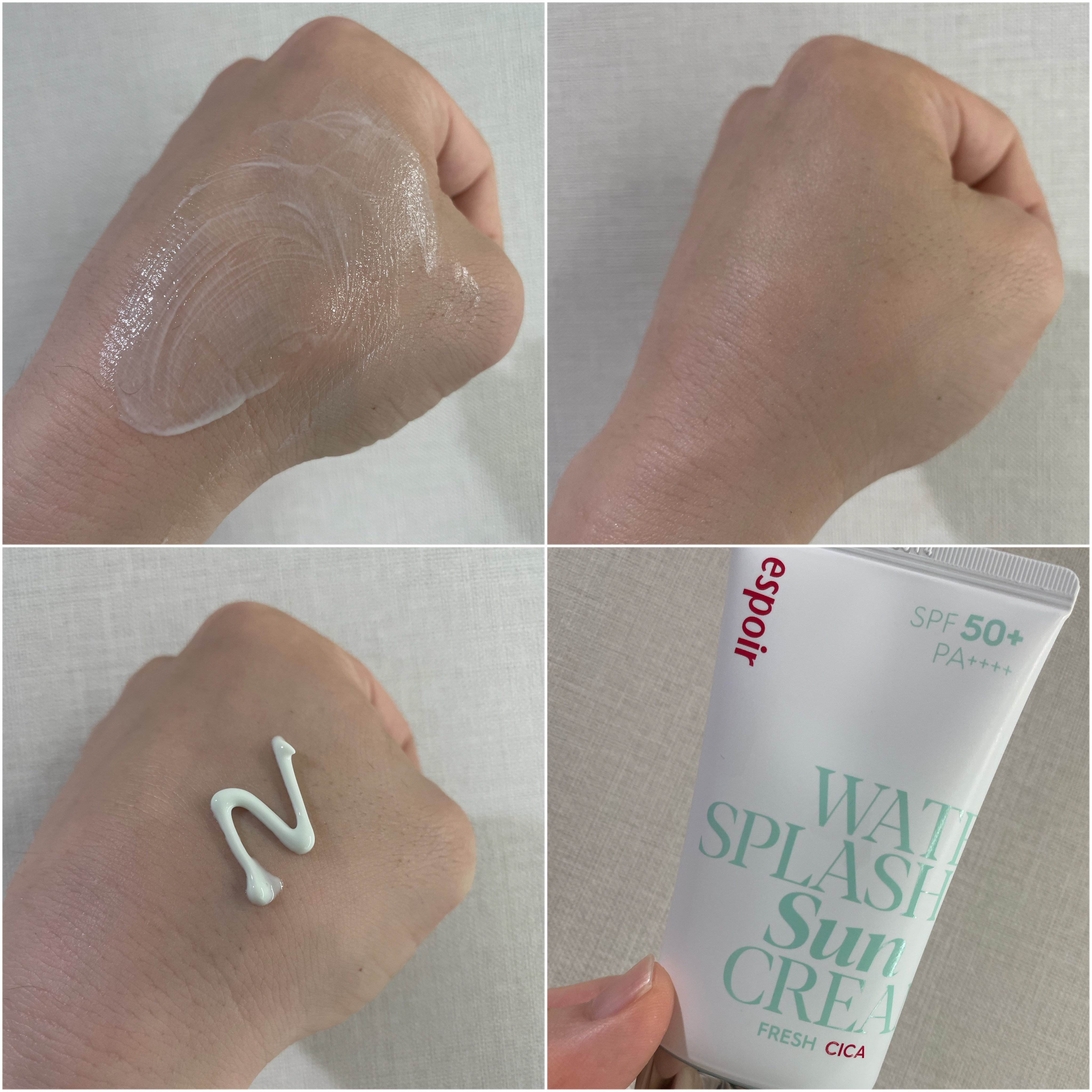 ウォータースプラッシュ サンクリーム フレッシュ CICA 60ml/espoir/化粧下地を使ったクチコミ（2枚目）