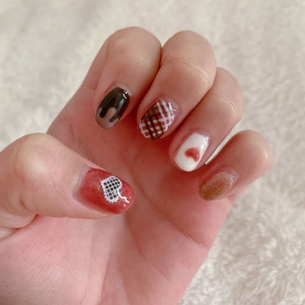 ネイルシール/セリア/ネイルシールを使ったクチコミ(2枚目)