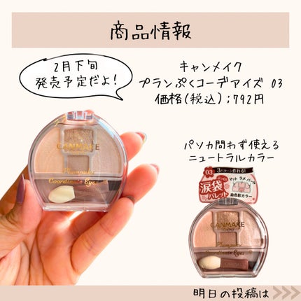 プランぷくコーデアイズ/キャンメイク/パウダーアイシャドウを使ったクチコミ(9枚目)