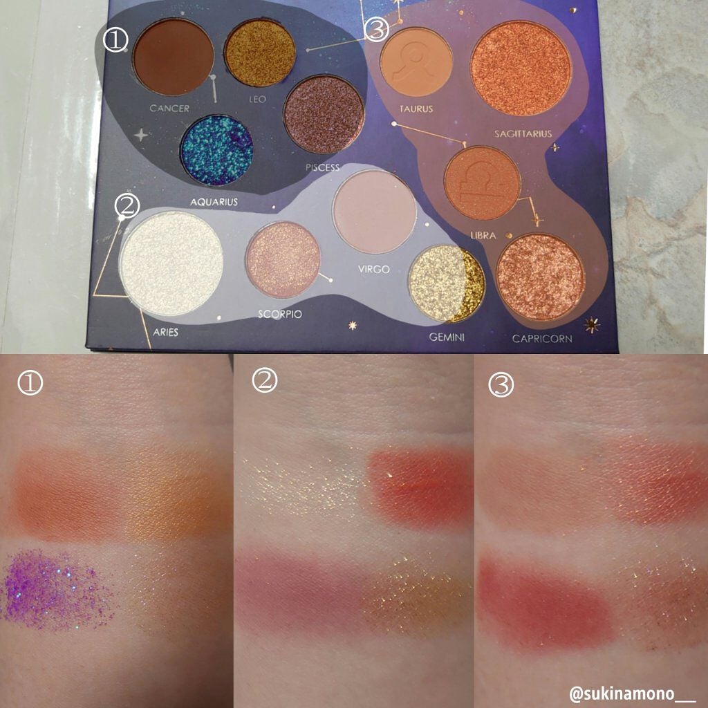 十二星座アイシャドウパレット/FOCALLURE/アイシャドウパレットを使ったクチコミ(2枚目)