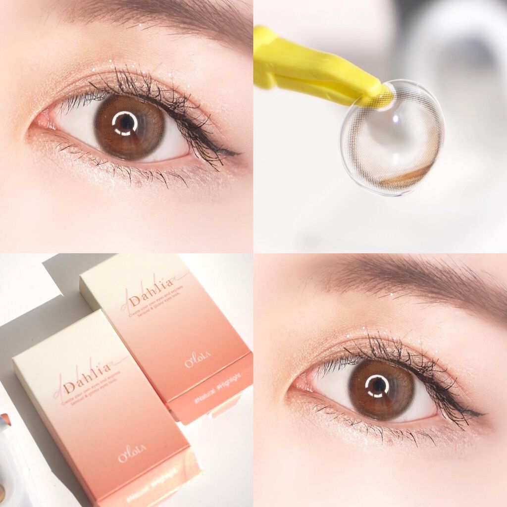 ダリアブラウンマンスリー (DAHLIA BROWN monthly)/OLOLA/１ヶ月（１MONTH）カラコンを使ったクチコミ（1枚目）