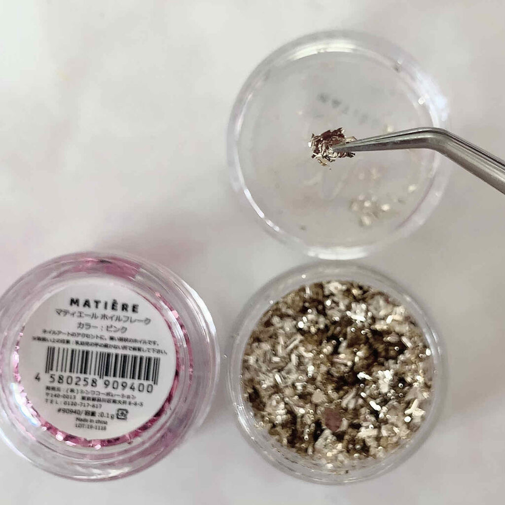 ホイルフレーク/MATIERE/ネイルチップ・パーツを使ったクチコミ（3枚目）
