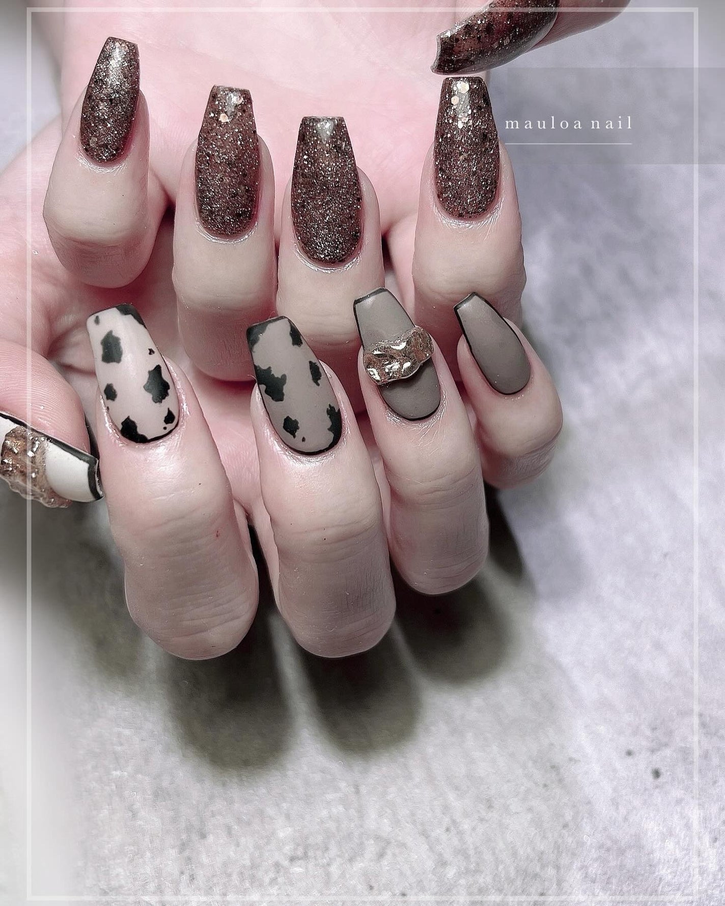 mauloa_nail on LIPS 「・アニマル🤎いつもありがとうございます🥰・ネイルやり方動画fa..」(1枚目)