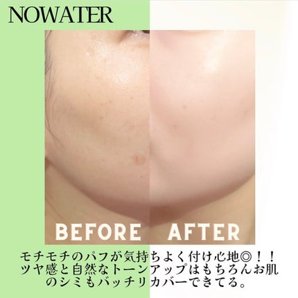 ティーツリーデイデイトーンアップサンクッション/NOWATER/日焼け止めローションを使ったクチコミ(3枚目)