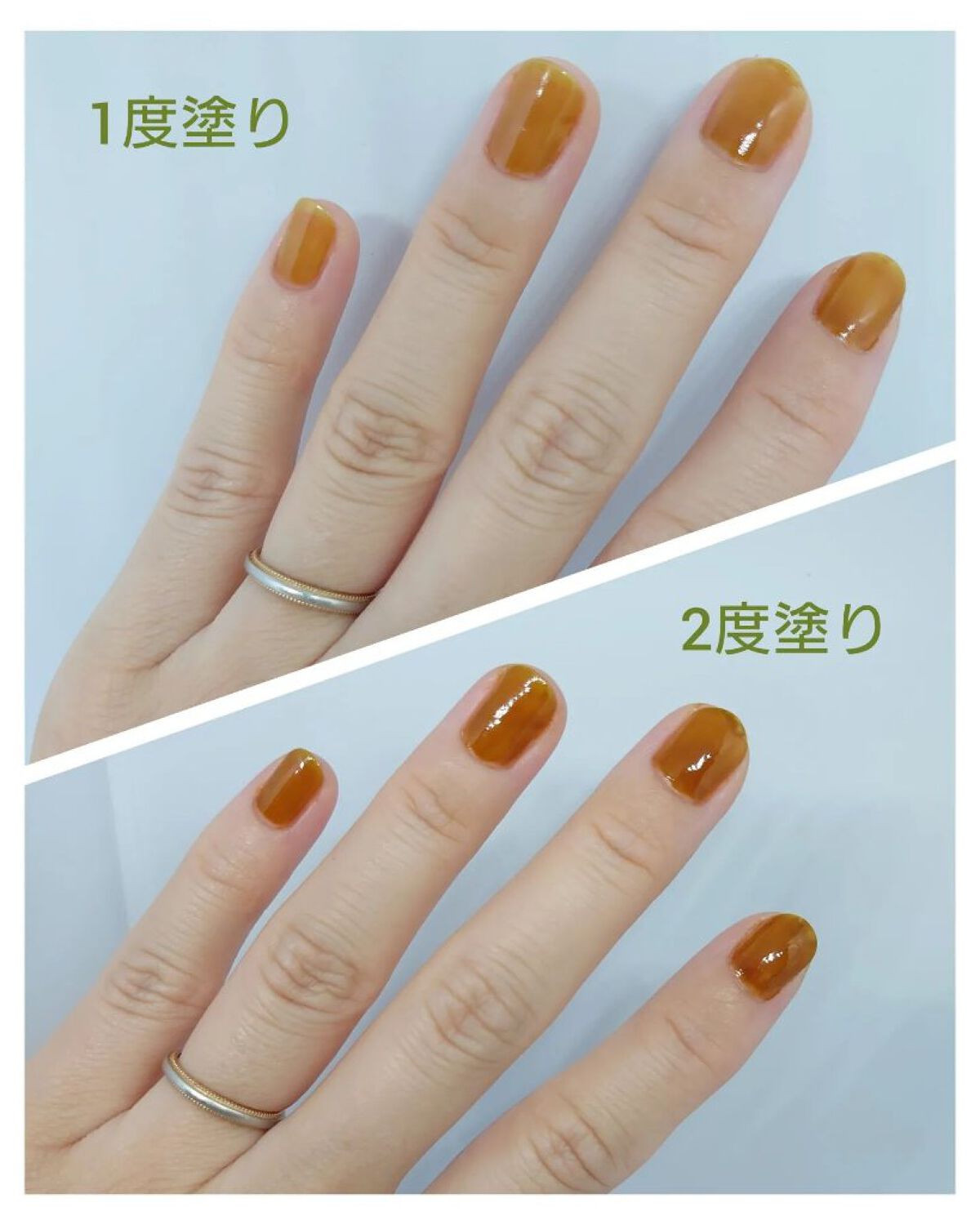 カラフルネイルズ N74 クレームブリュレ/キャンメイク/マニキュアを使ったクチコミ（2枚目）