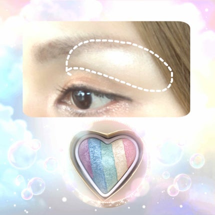 ハートハイライター ユニコーンハート/MAKEUP REVOLUTION/パウダーハイライトを使ったクチコミ(3枚目)