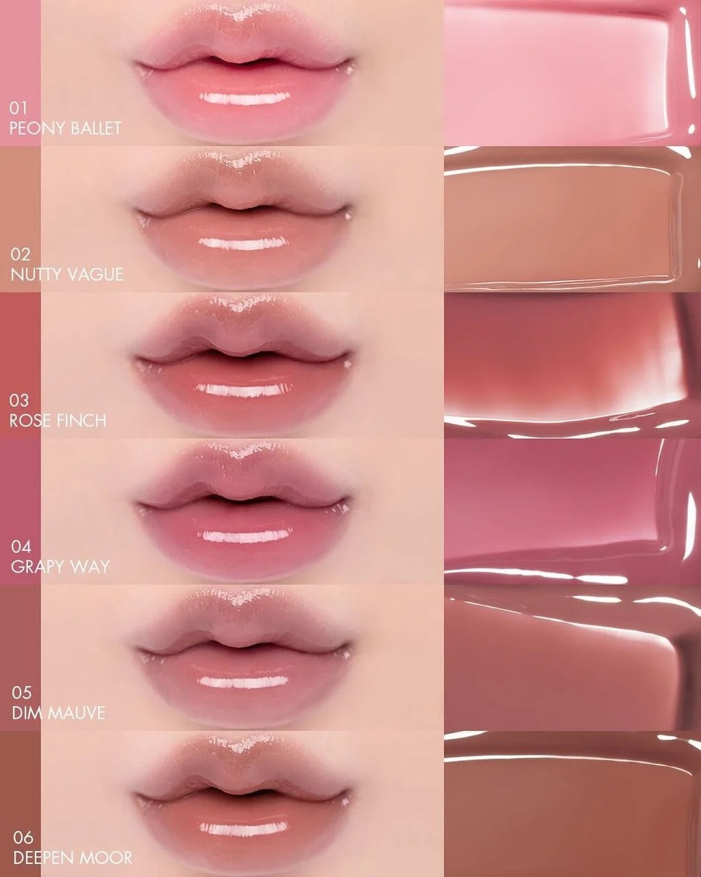 グラスティングカラーグロス/rom&nd/リップグロスを使ったクチコミ（3枚目）