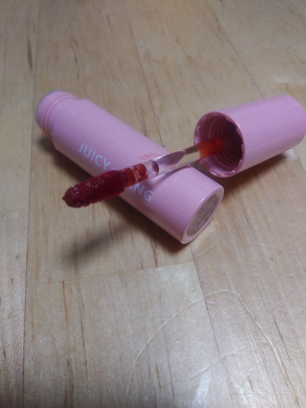 アピュー ジューシーパン スパークリングティント CR02 たべごろ甘柿/A’pieu/口紅を使ったクチコミ（1枚目）