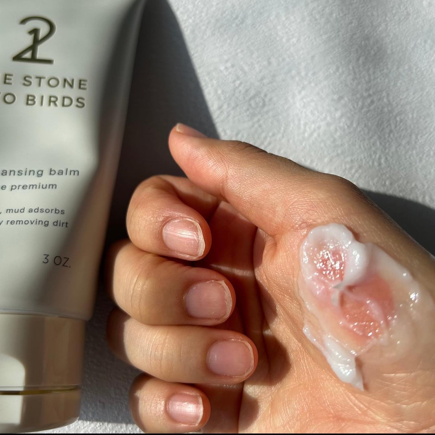 オイルクレンジングバーム ホワイトプレミアム/ONE STONE TWO BIRDS/クレンジングバームを使ったクチコミ（3枚目）