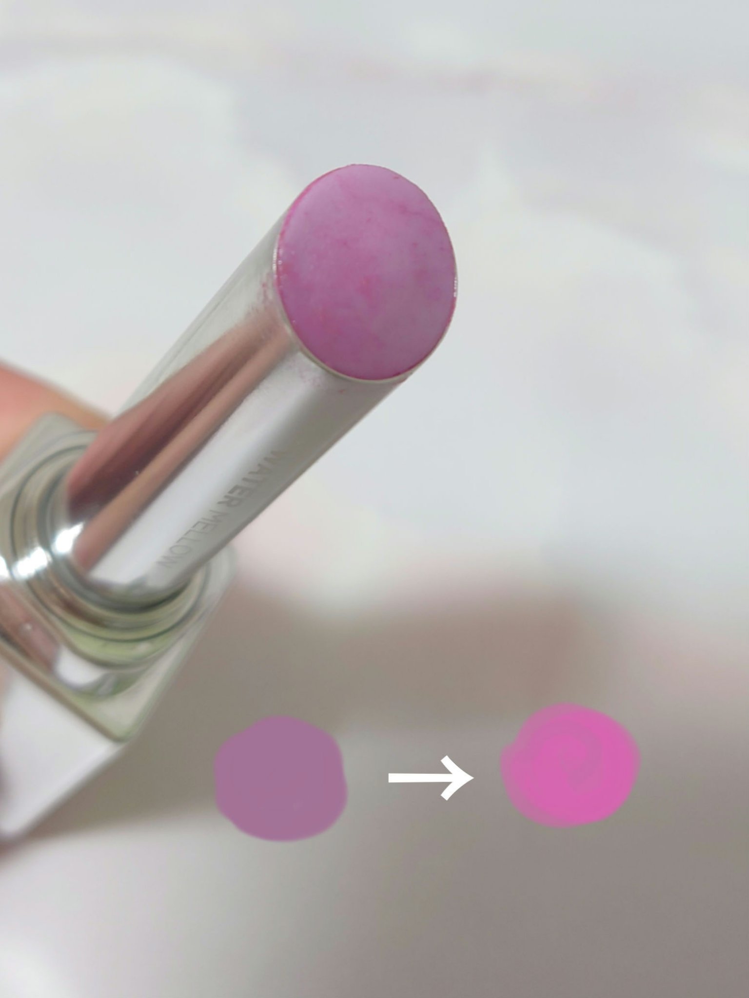 ウォーターメロウリップバーム 02 MAUVE BERRY (モーブベリー)　/TIRTIR(ティルティル)/リップバームを使ったクチコミ（2枚目）