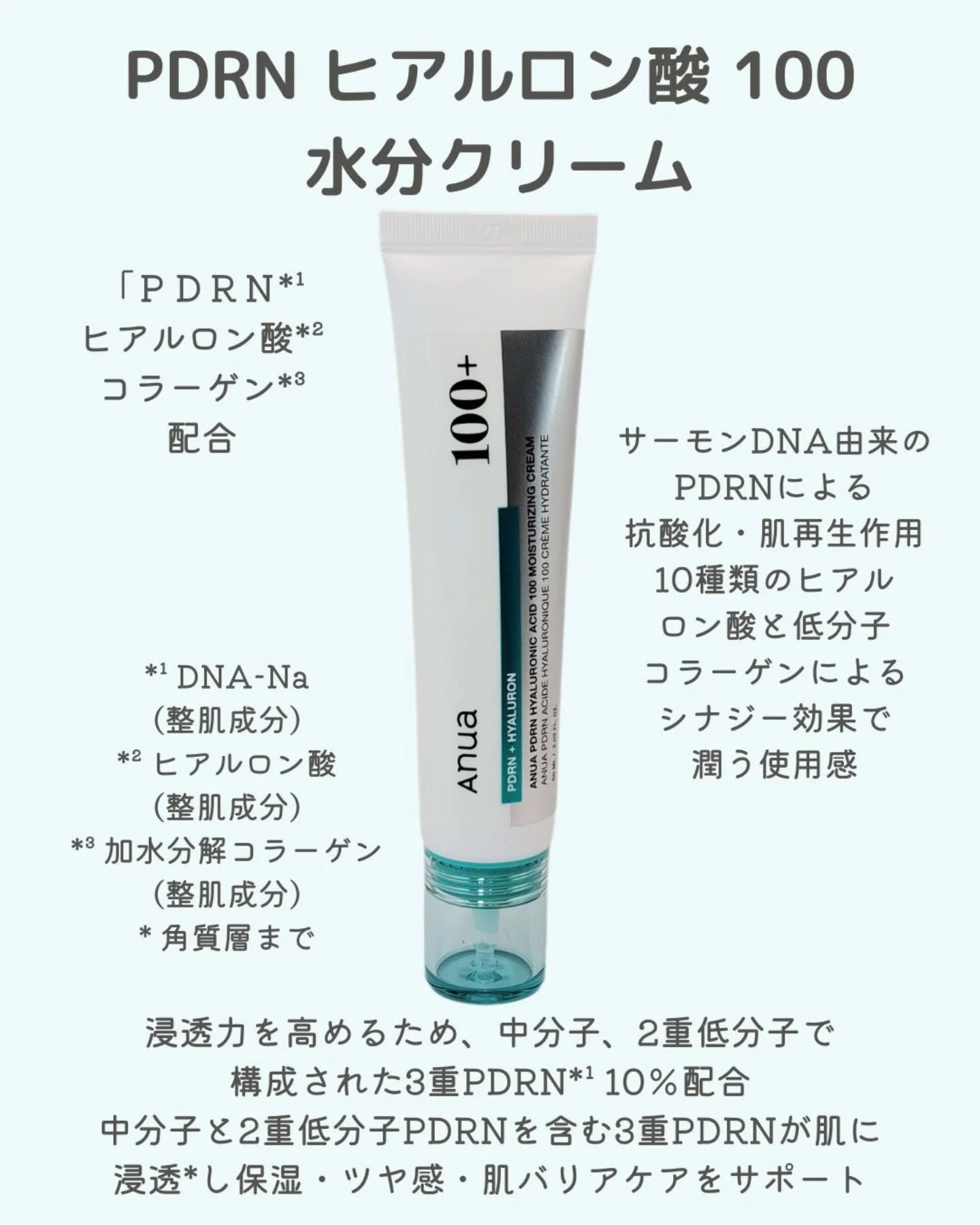 PDRN ヒアルロン酸100水分クリーム/Anua/フェイスクリームを使ったクチコミ（2枚目）