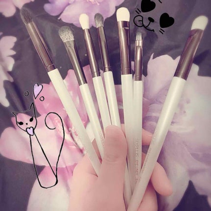 SIXPLUS コーヒー色アイメイクブラシ7本セット/SIXPLUS/メイクブラシを使ったクチコミ(1枚目)