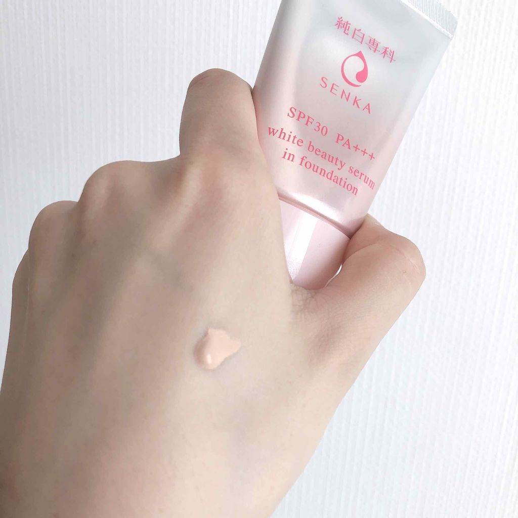 純白専科　すっぴん色づく美容液フォンデュ/SENKA（専科）/リキッドファンデーションを使ったクチコミ（2枚目）