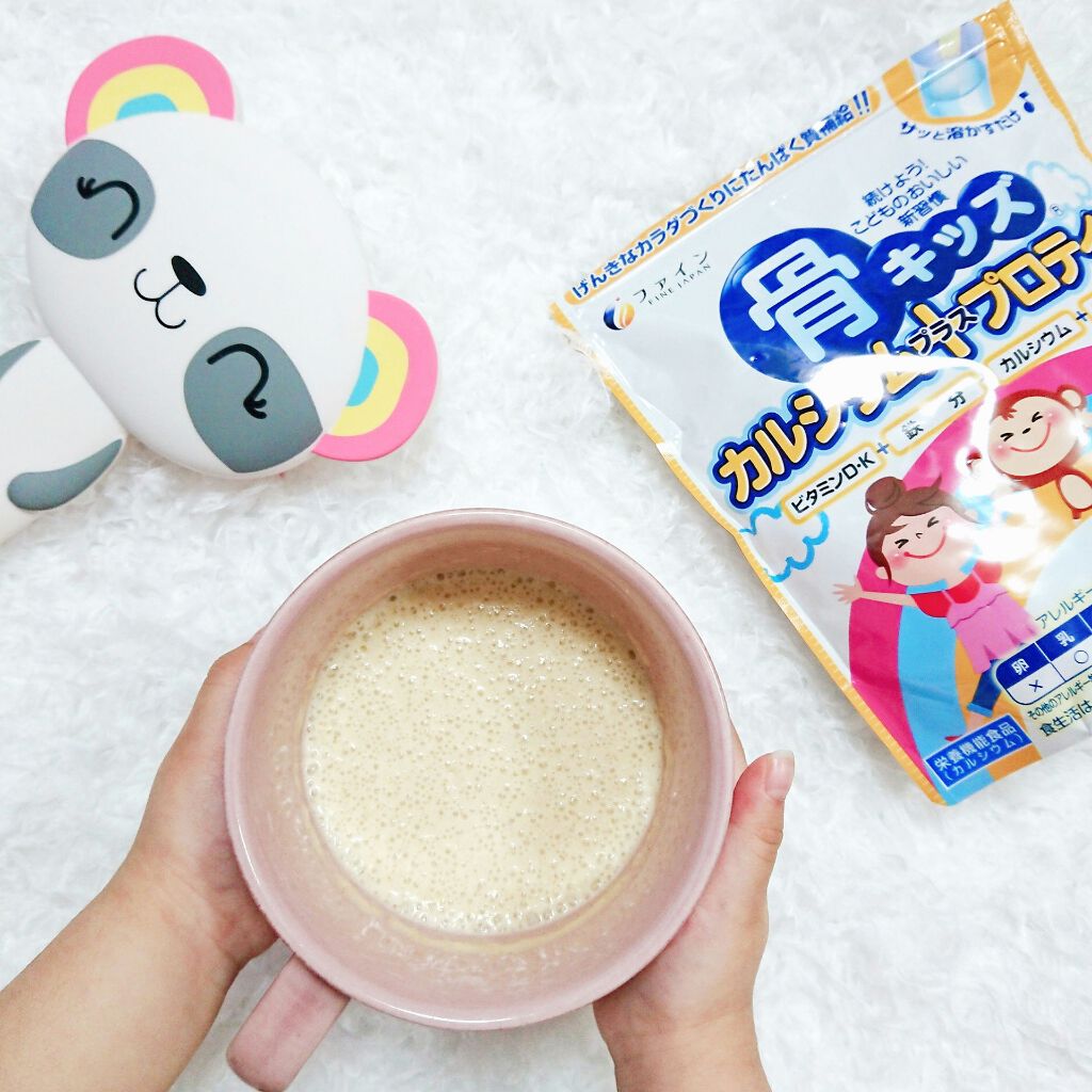 骨キッズカルシウム+プロテイン/ファイン/その他プロテインを使ったクチコミ（1枚目）