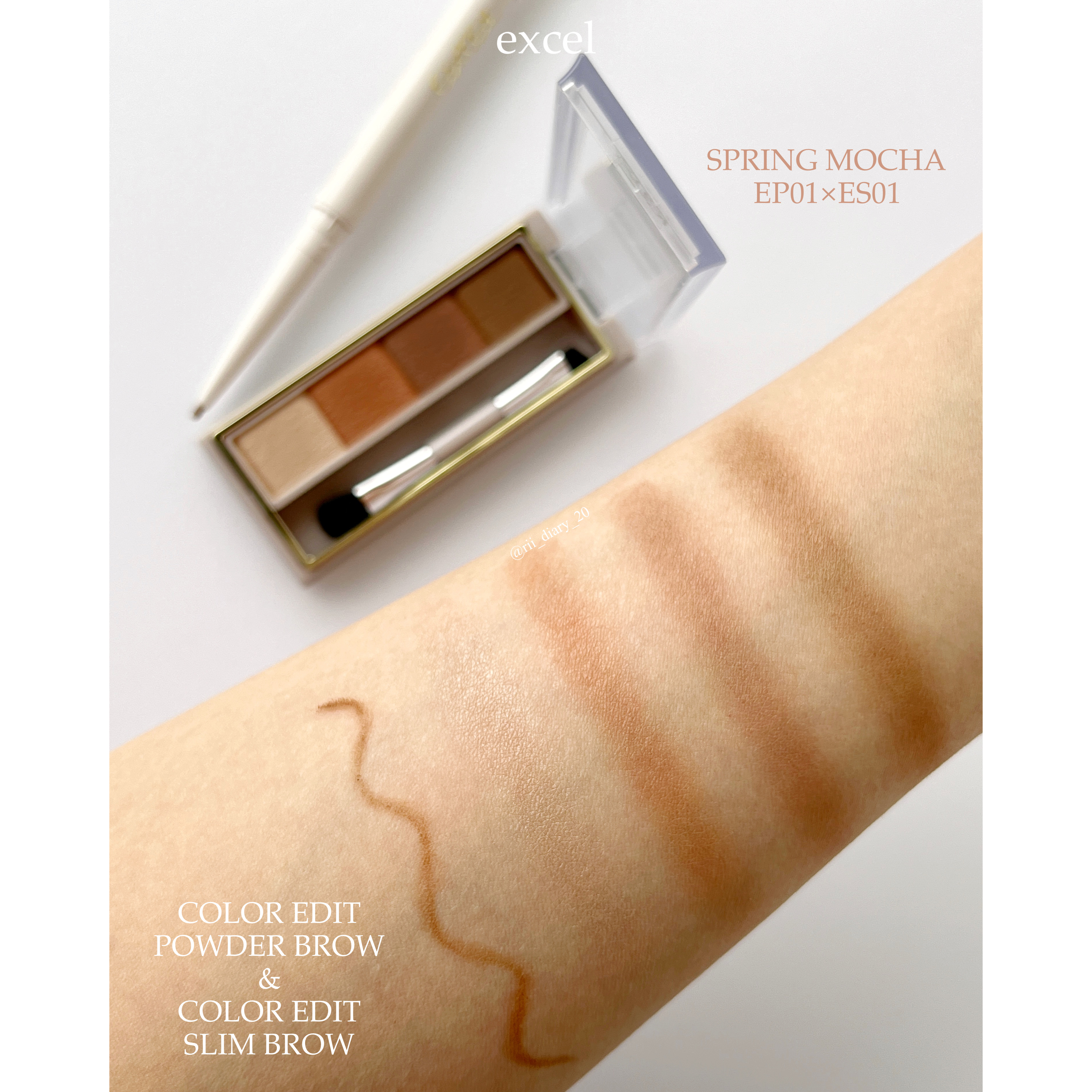 カラーエディットパウダーブロウ/excel/パウダーアイブロウを使ったクチコミ（2枚目）