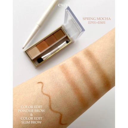 カラーエディットパウダーブロウ/excel/パウダーアイブロウを使ったクチコミ(2枚目)