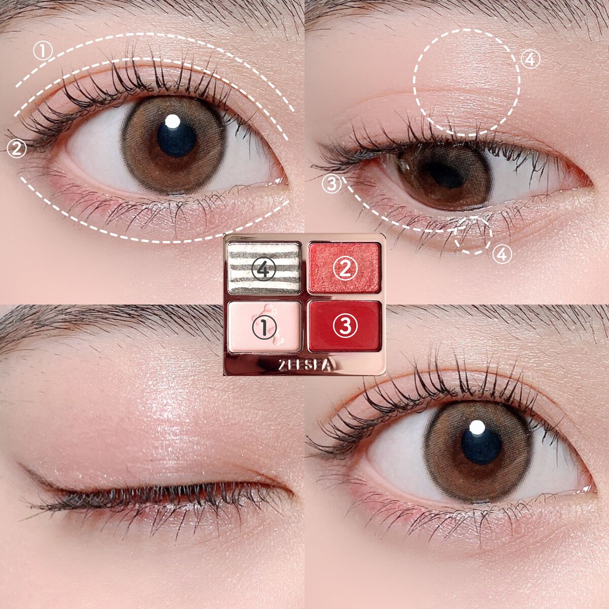 アニマルアイシャドウ(4シェード)/ZEESEA/アイシャドウパレットを使ったクチコミ(4枚目)