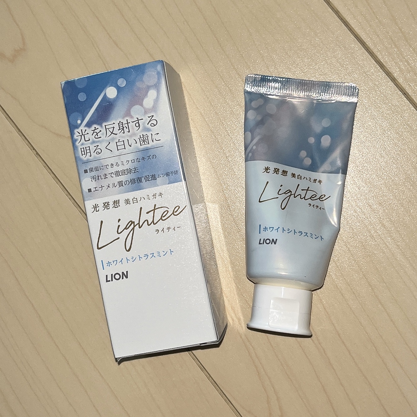 Lighteeハミガキ  ホワイトシトラスミント 53g/ライオン/歯磨き粉を使ったクチコミ（1枚目）