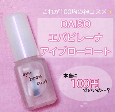 エバビレーナ アイブローコート/DAISO/アイブロウコートを使ったクチコミ（1枚目）