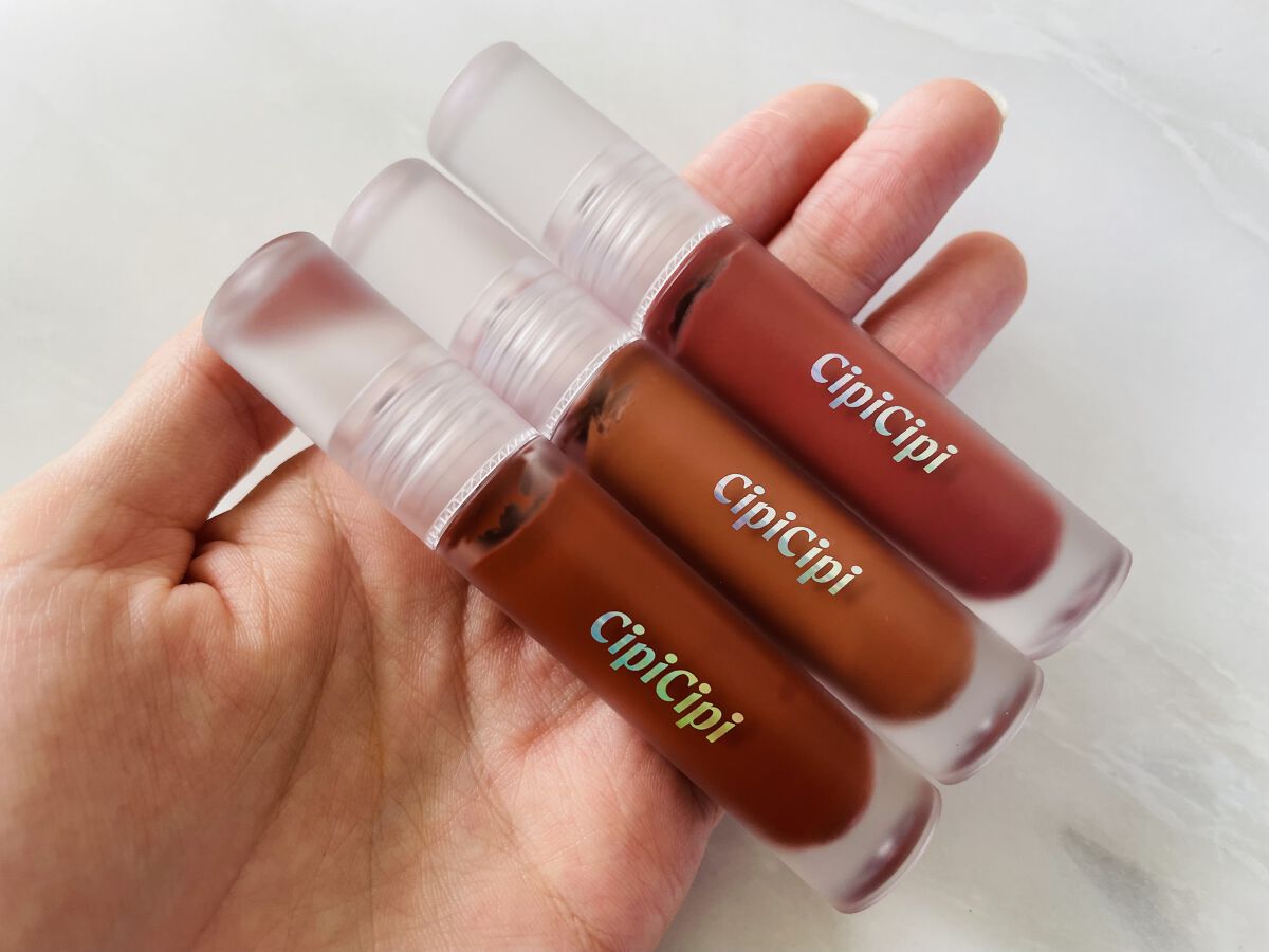 ふわマットティント 01 マホガニー/CipiCipi/リップティントを使ったクチコミ（1枚目）