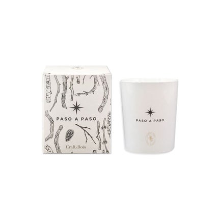 PASO A PASO アロマキャンドル(パッケージ:白/茶)