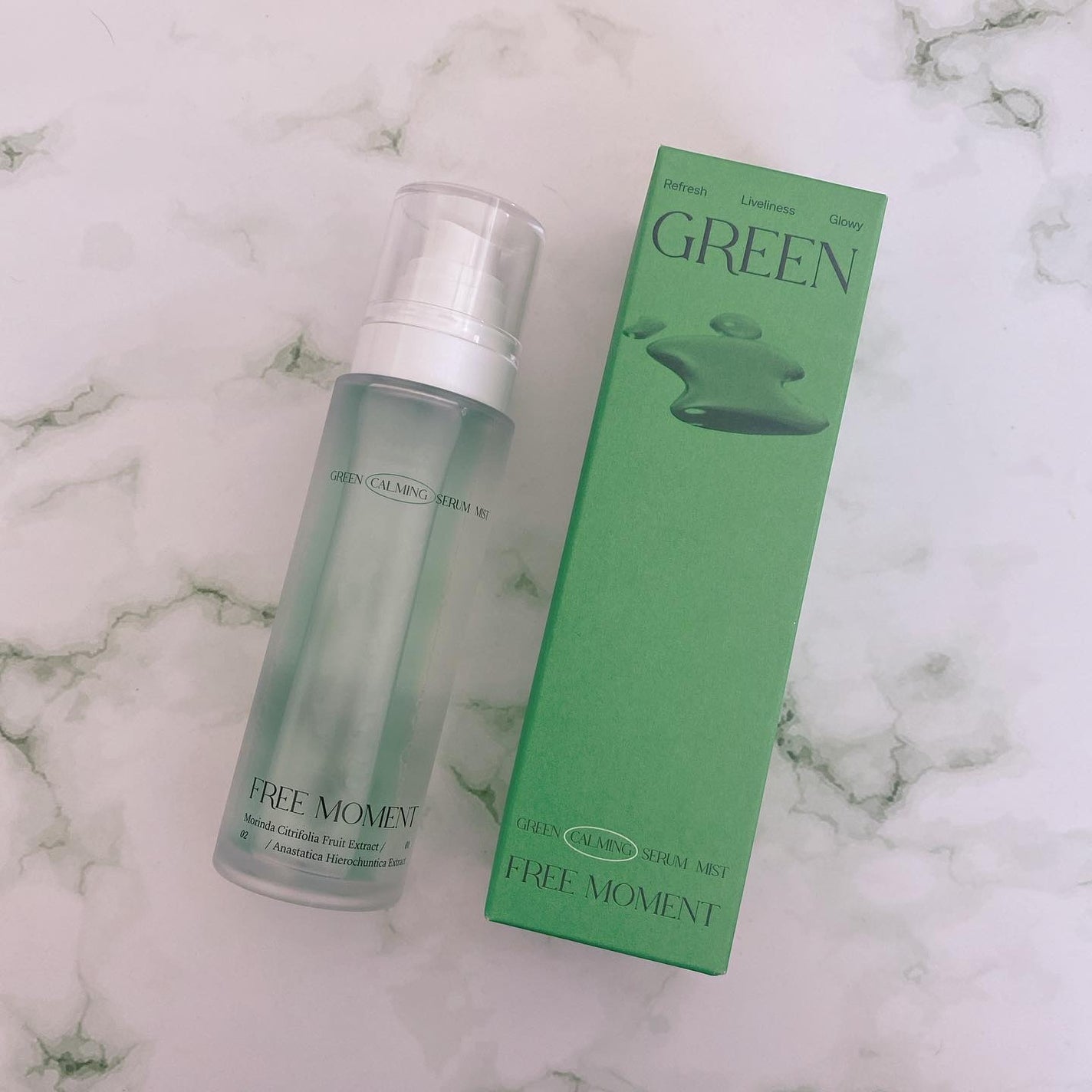 グリーンカーミングセラムミスト/Free Moment /ミスト状化粧水を使ったクチコミ(5枚目)