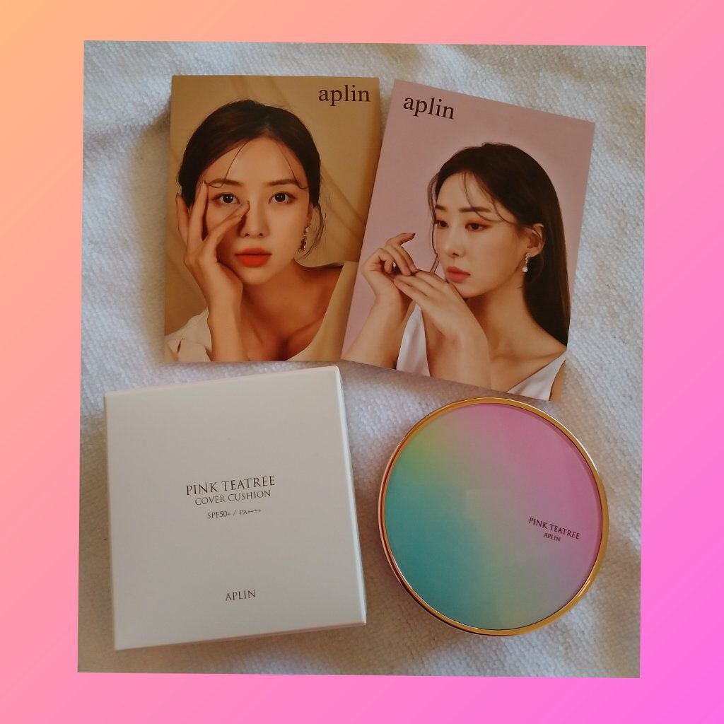 ピンクティーツリーカバークッション/APLIN/クッションファンデーションを使ったクチコミ(1枚目)